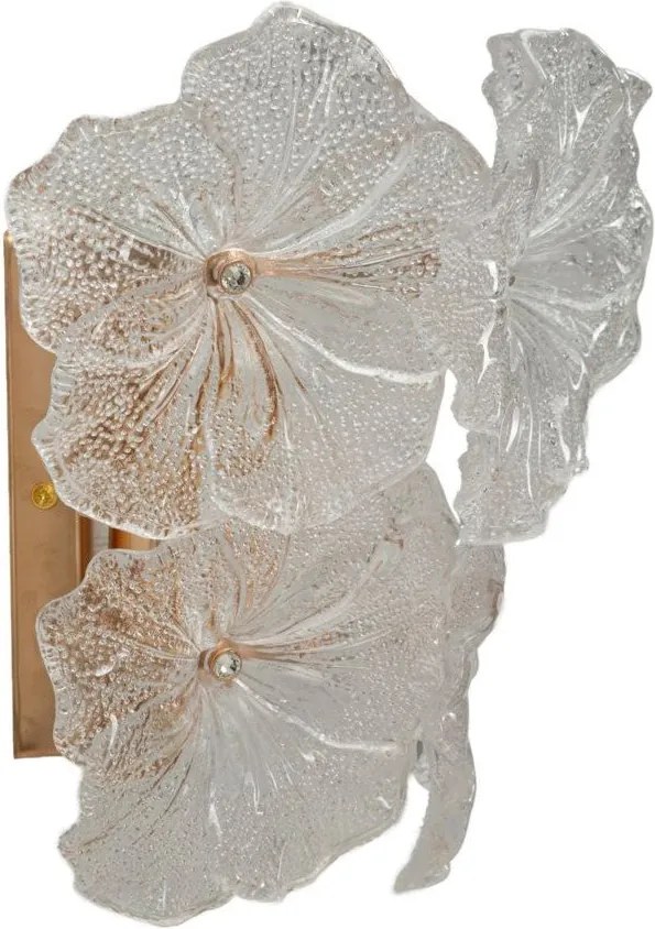 Aranyszínű üveg fali lámpa Ibiscus – Mauro Ferretti