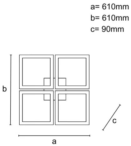 LED dimmelhető felületre szerelt csillár LED/215W/230V 3000-6500K + távirányító