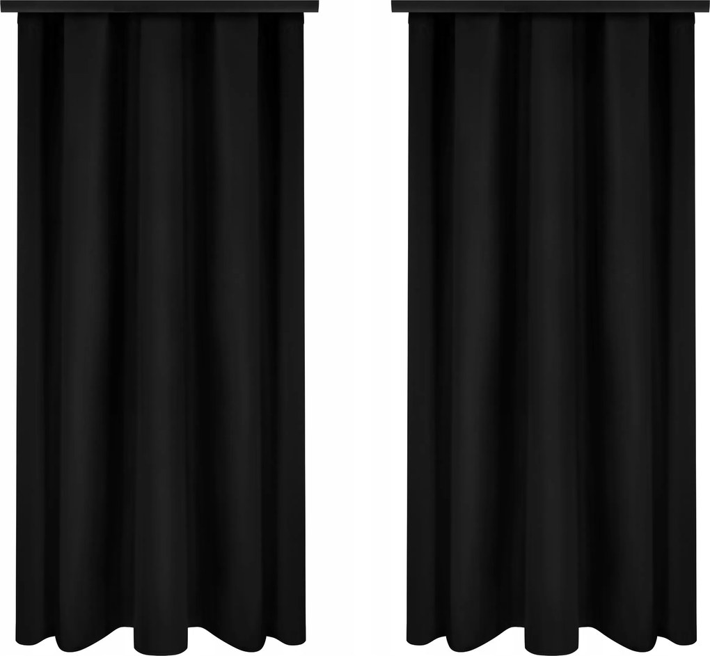 Szalagra Kész Függönyök 140x160 Fekete 2 Db Béka Függöny Alagút