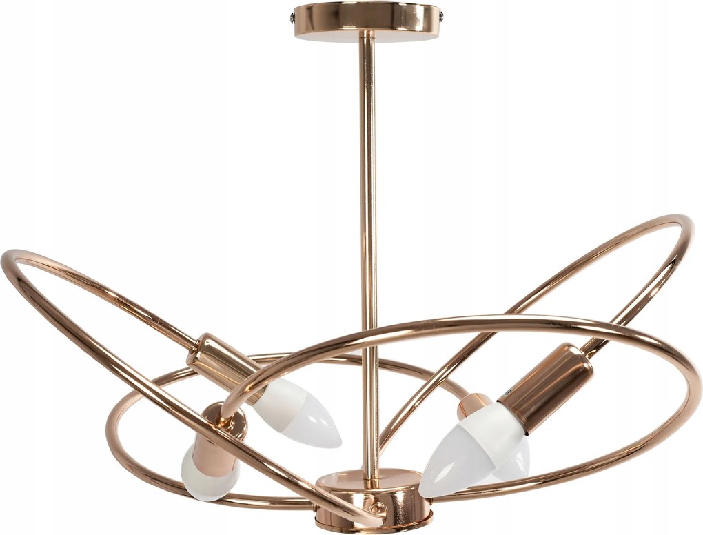 Mennyezeti Lámpa Függő Csillár 4xE14 Rose Gold