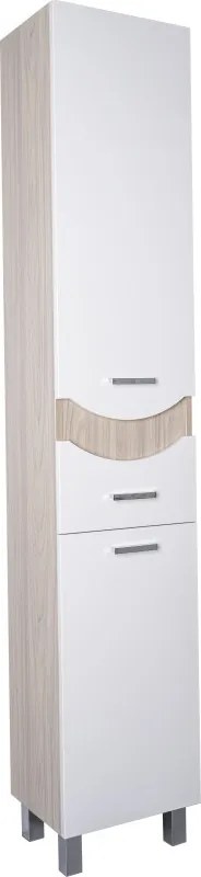 TMP ZX - SONOMA- fürdőszobai ÁLLÓSZEKRÉNY polcos - JOBBOS - 190 x 35 cm