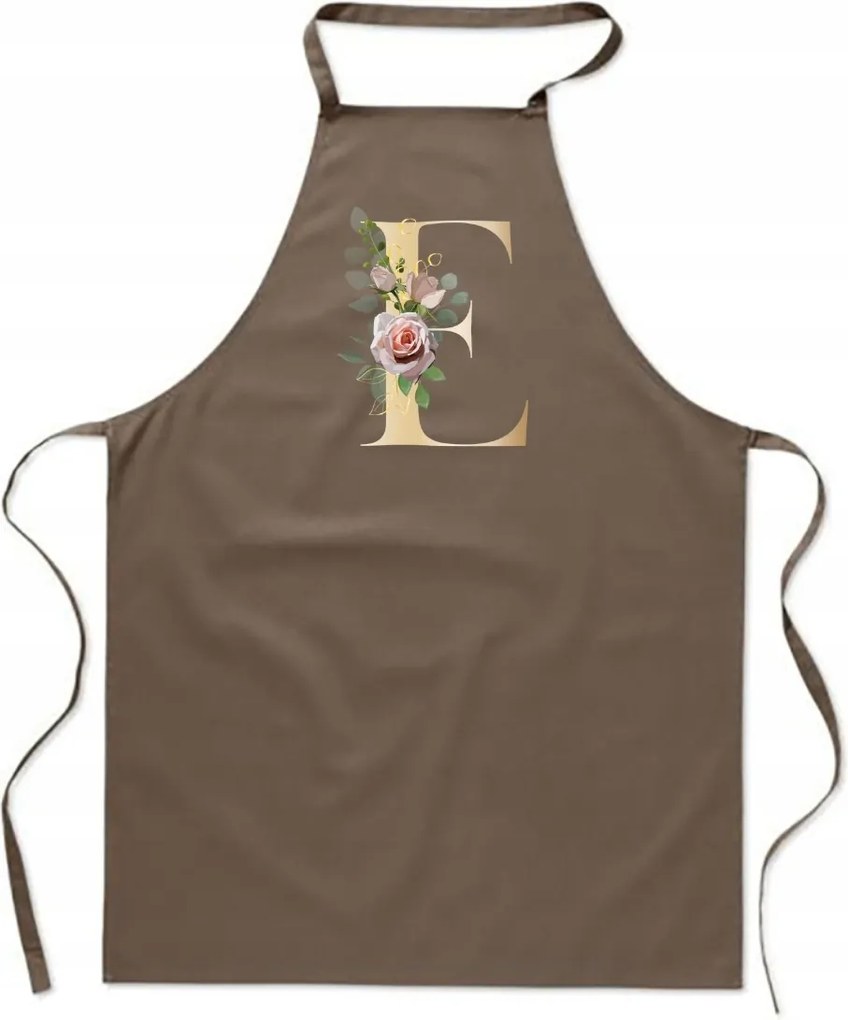 Konyhai Kötény bézs E Betűvel Evelin neve Eliza Erik Ela FA_338_b