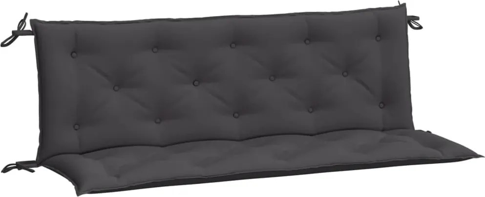 vidaXL 2 db antracit oxford szövet kerti padpárna 150 x 50 x 7 cm