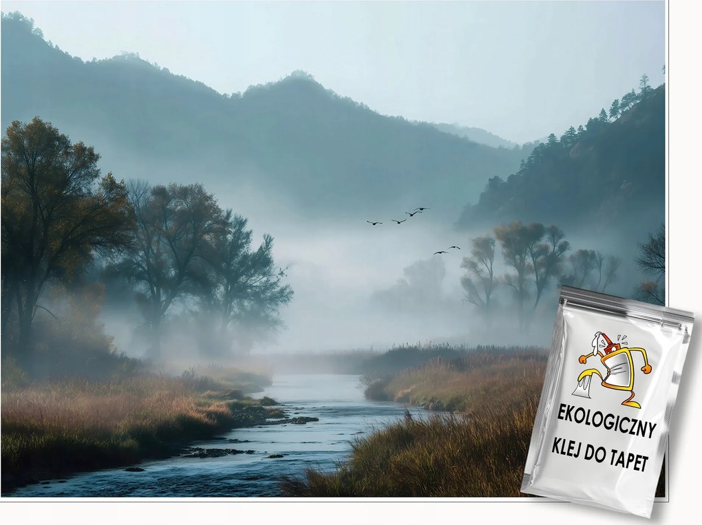 Fotótapéta Erdő Tó Köd Természet Hálószoba Nappali Tapéta Flizelina 150x105