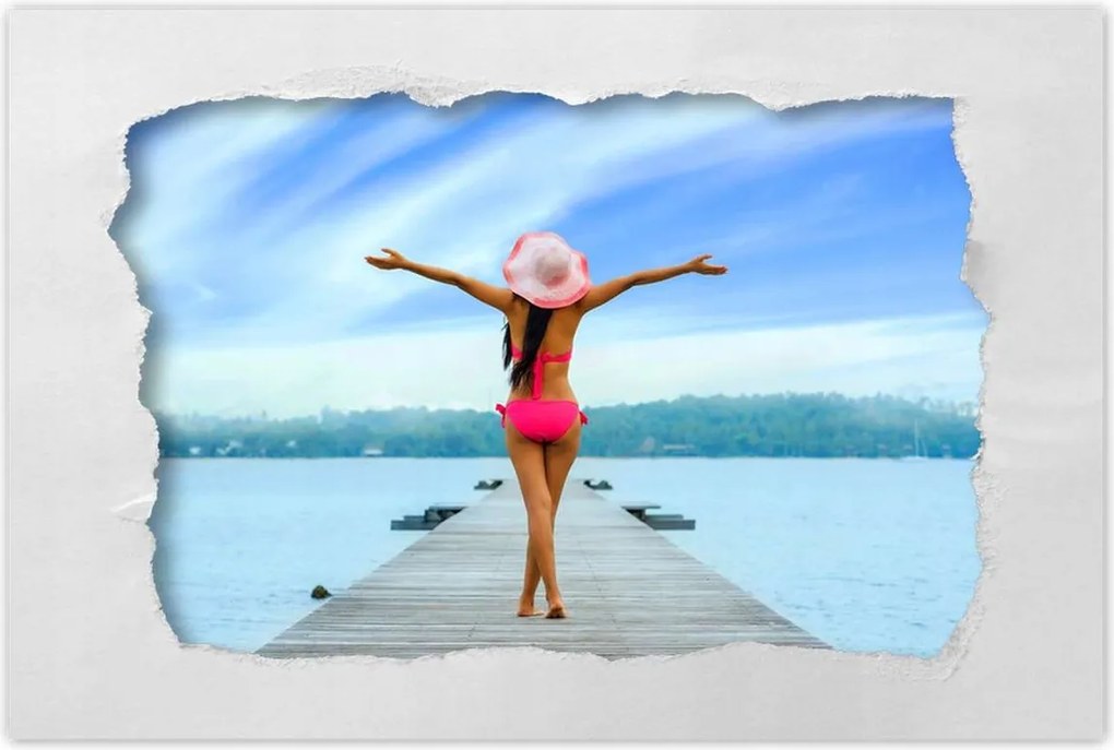 Plakátok 60x40 Hölgy a mólón