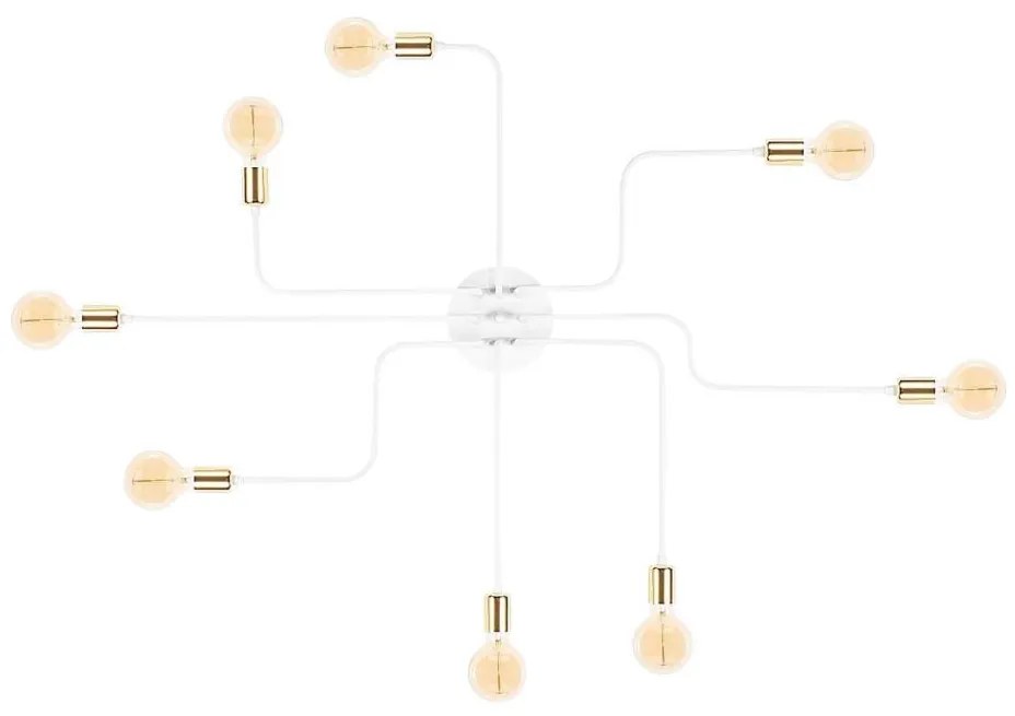 Felületre szerelhető csillár TRUVA 8xE27/40W/230V fehér/arany