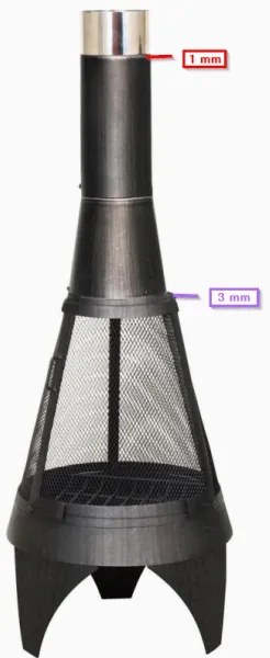 Kerti kandalló COLORADO MESH 160 cm