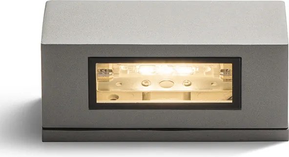 RENDL WOOP fali lámpa ezüstszürke 230V R7s 78mm 12W IP54