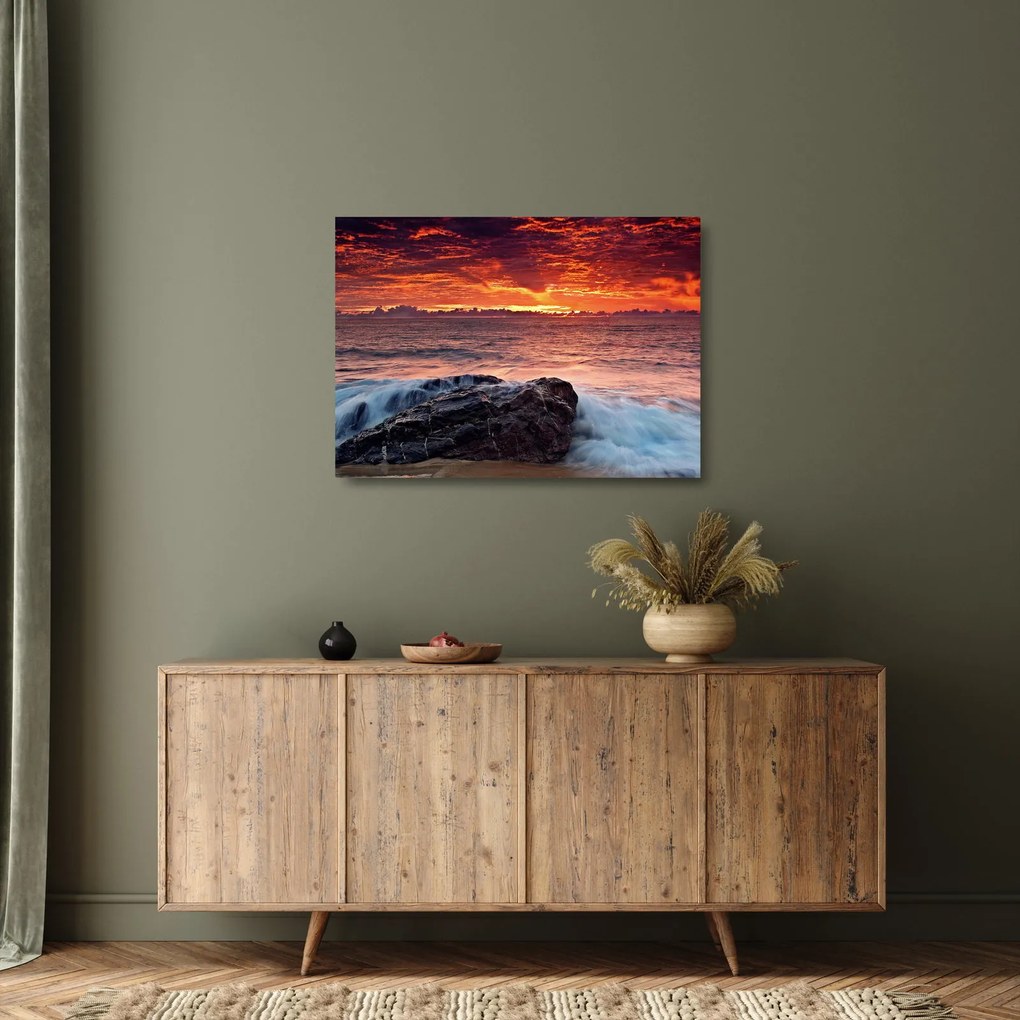 Tenger képe (üvegen) (70x50 cm)