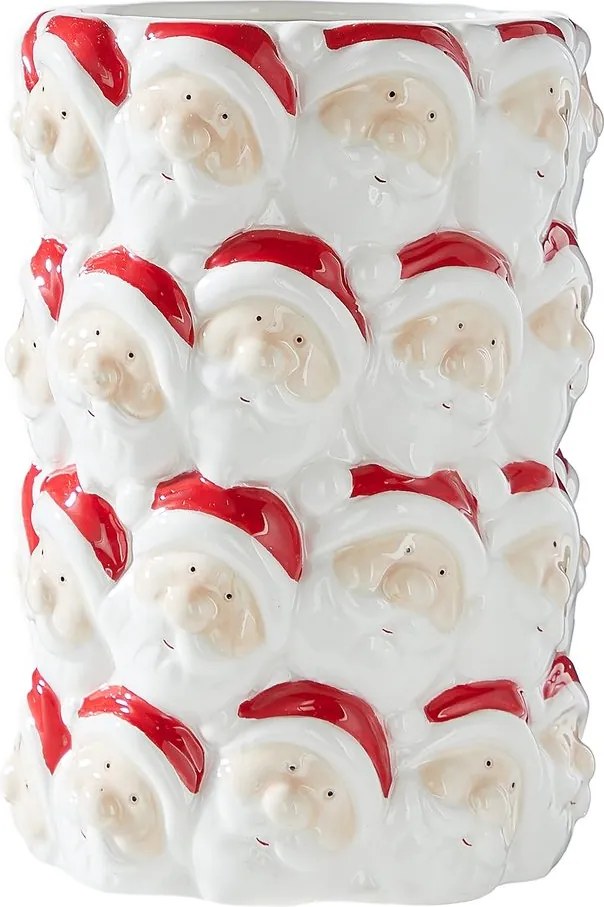 X-MAS kerámia váza 18 cm, Mikulások