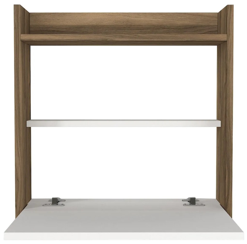 Íróasztal Laptop - White, Walnut