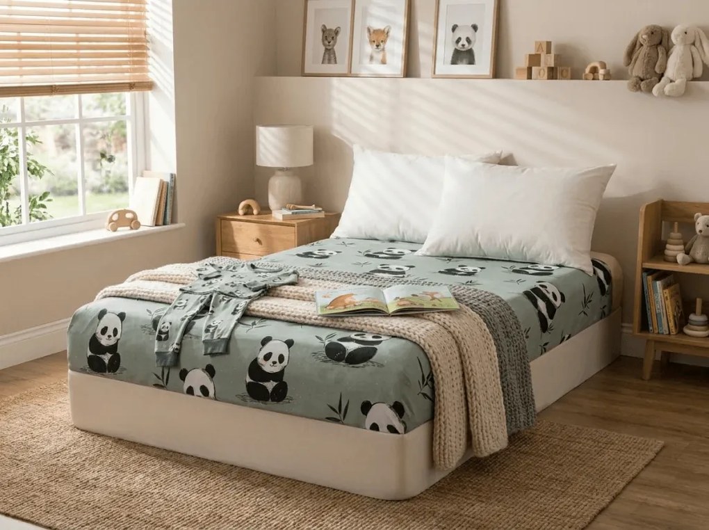 Mikroszálas lepedő PANDA RELAX mentás 90x200 cm