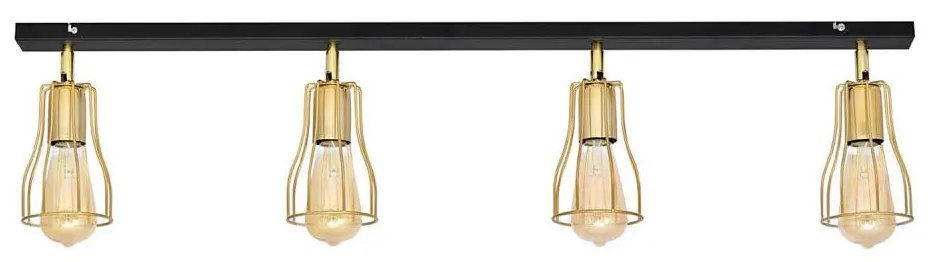 Spotlámpa TUBE 4xE27/15W/230V arany/fekete