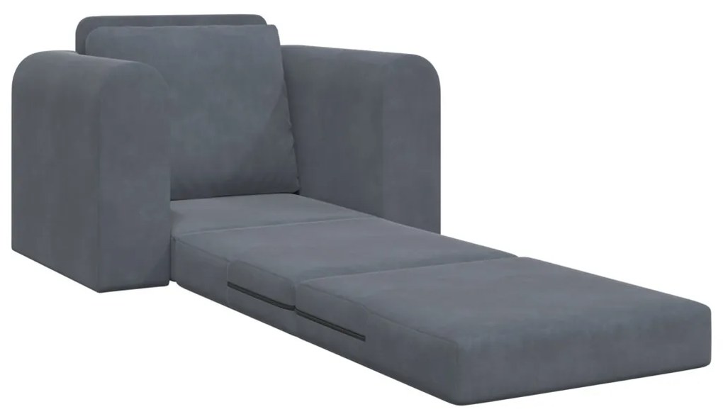 Földi Sofa Bed 2 az 1-ben Sötétszürke 98x71x83 cm Bútor