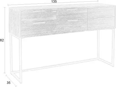 Sötétbarna teakfa komód Webster – White Label