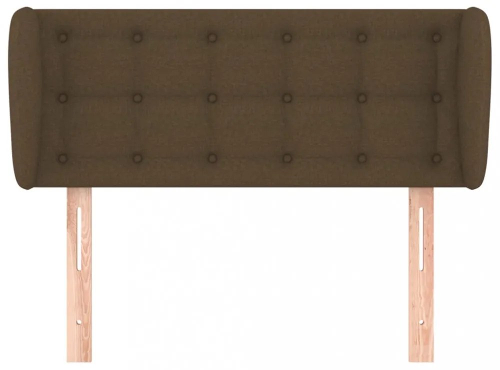 sötétbarna szövet fejtámla szárnyakkal 83x23x78/88 cm