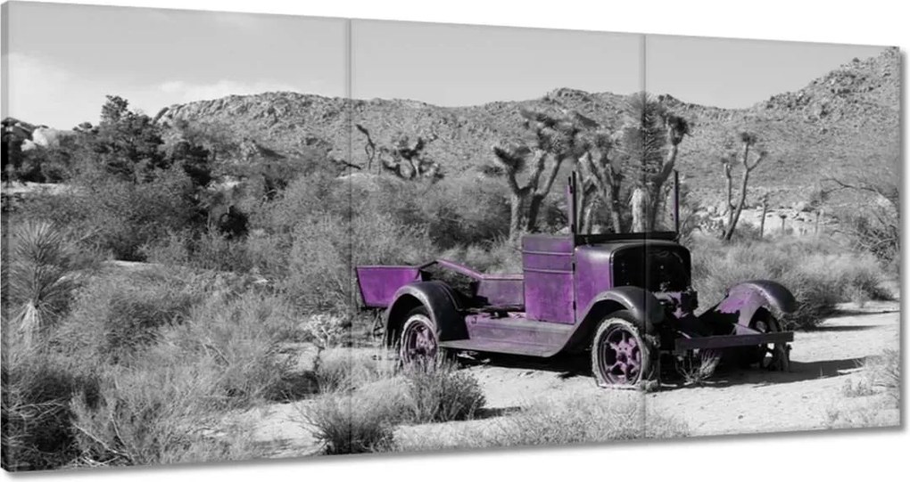 Vászonkép 180x90 Lila autó Lövöldözős