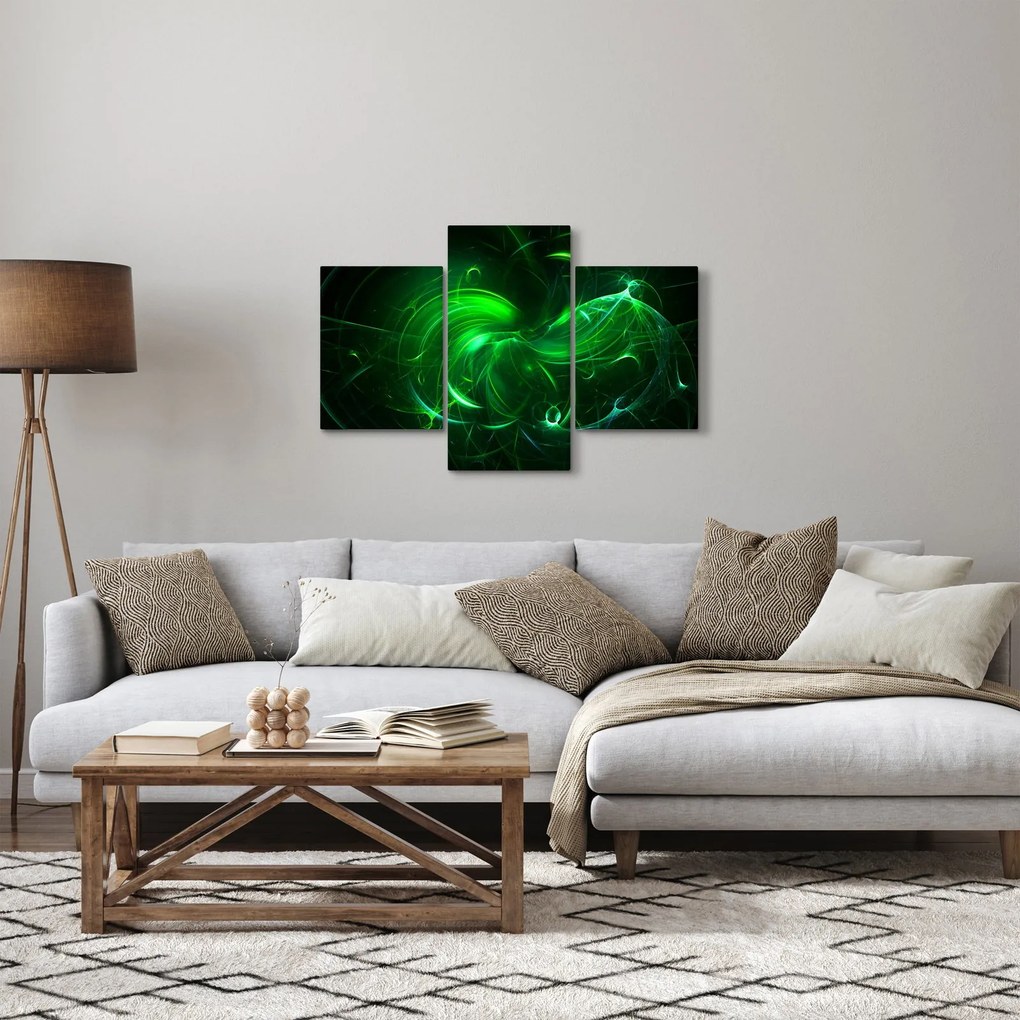 Kép - zöld absztrakció (90x60 cm)