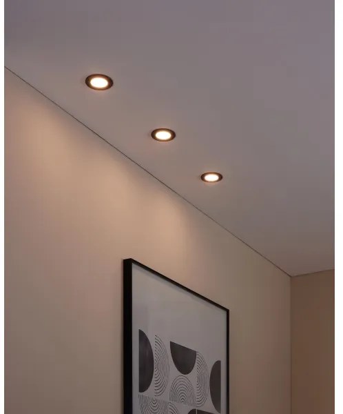Eglo 31743 - 3 darabos dimmelhető LED lámpatest készlet FUEVA-Z LED/2,8W/230V IP44 fekete