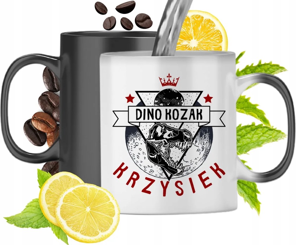 Mágikus bögre Kristófnak Fekete matt nyomott mintával 330ml