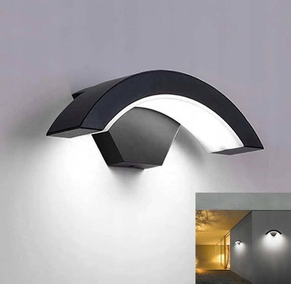 18W Kültéri fali lámpa Led kerti homlokzati lámpa IP65 mozgásérzékelő