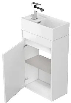 Cersanit Crea, akasztós szekrény + mosdó 40cm, SET B102, fehér, S801-276