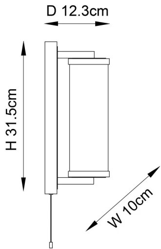 Endon 94077 - Fürdőszobai fali lámpa TAYLOR 1xE27/10W/230V IP44 barna