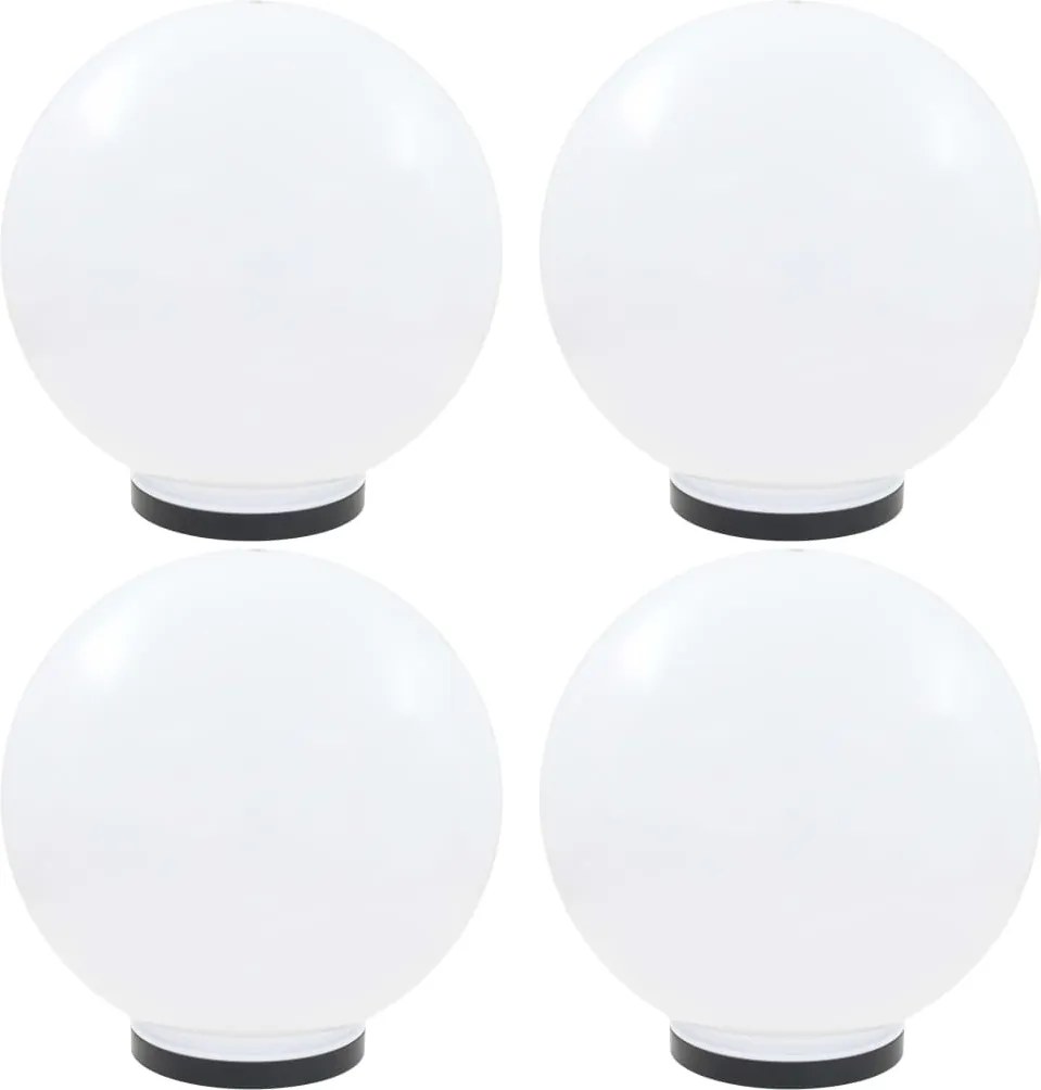 vidaXL 4 db LED gömblámpa 40 cm PMMA