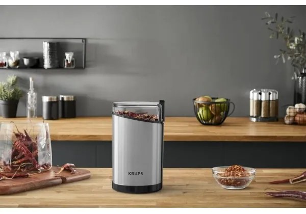 Krups - Elektromos kávébab daráló 85g FAST-TOUCH 200W/230V króm