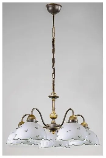 Kolarz 731.85.21 - Csillár láncon NONNA 5xE27/75W/230V zöld