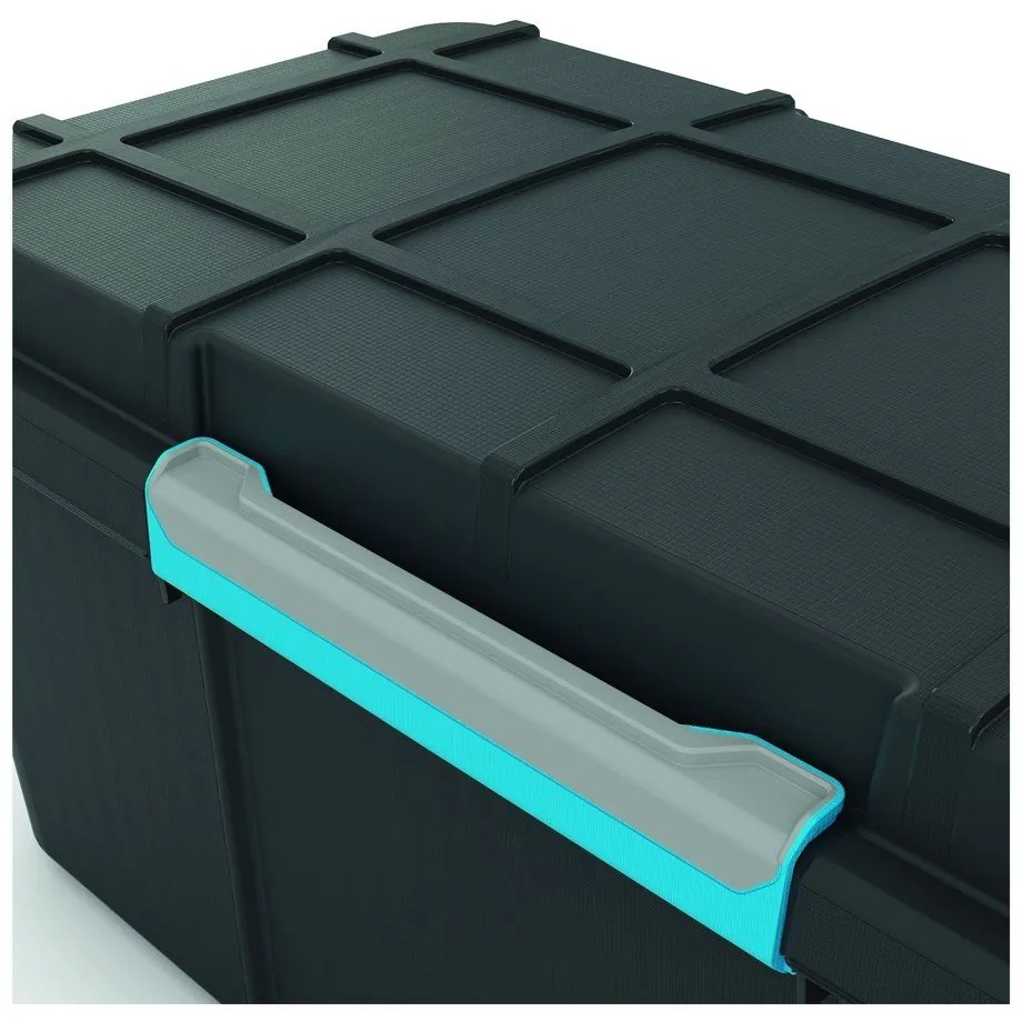Fekete fedeles műanyag tárolódoboz 73,5x44,5x46 cm Scuba Box – KIS