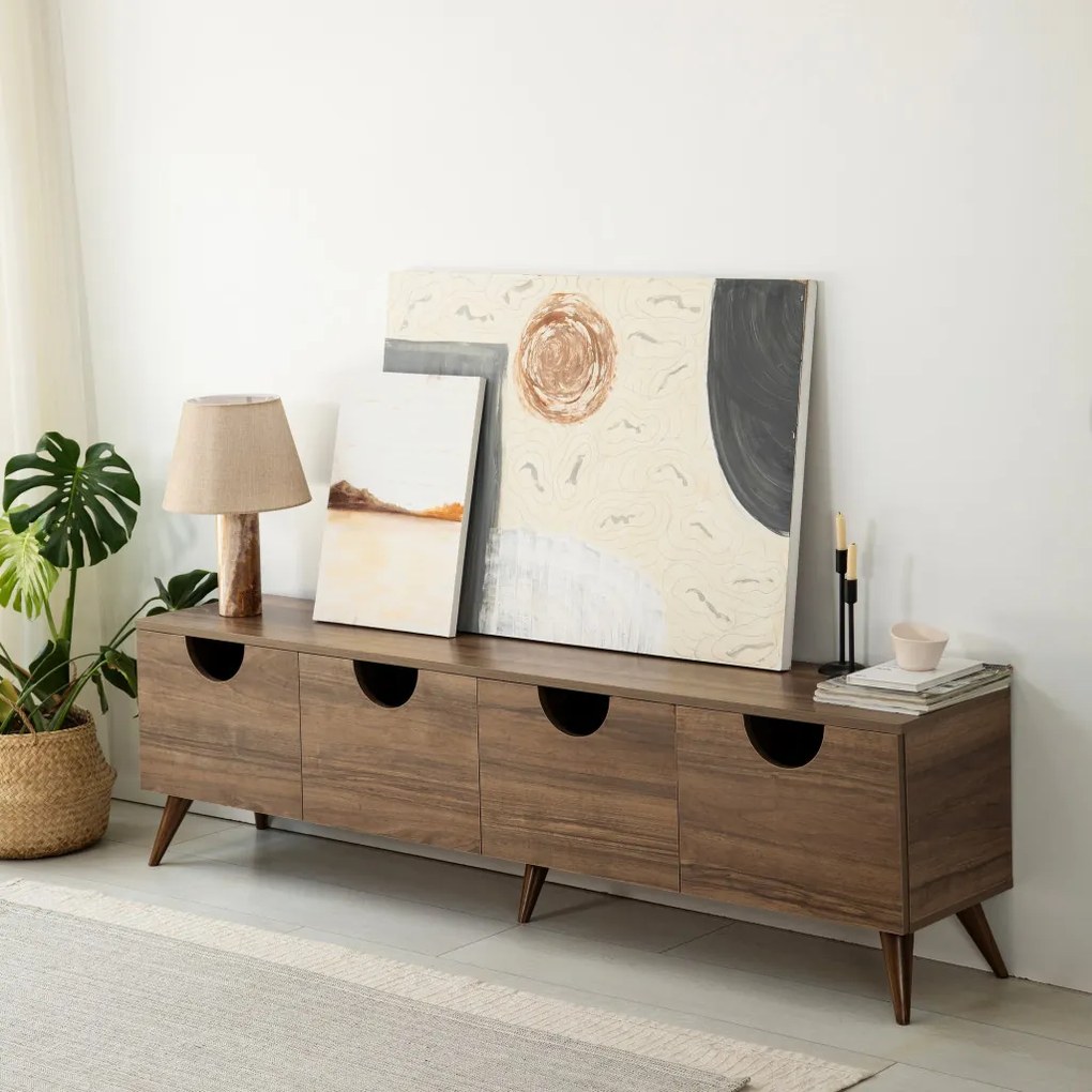 Four TV-állvány, dió, 180 cm