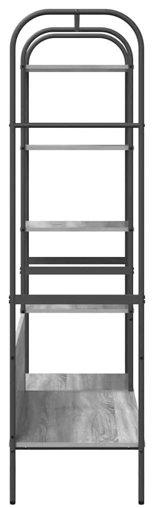 Ruhafogó polcokkal tárolóval Szürke 120 x 44 x 160 cm Faanyag