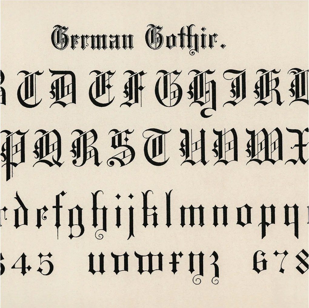 Fotótapéta Flizelin Fali ragasztó szett Gótikus betűk 250x250 Ragasztó