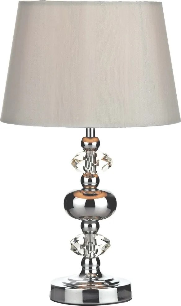 Dar Lighting glamour modern asztali lámpa edith csiszolt króm daredi4150