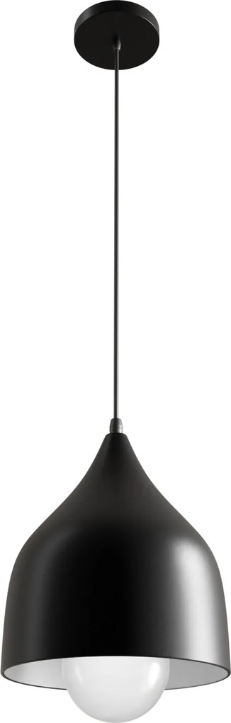 Loft függesztett mennyezeti lámpa Plate BLK11 E27 fekete