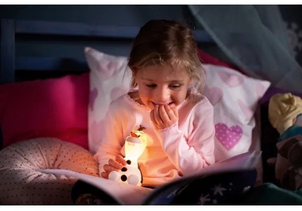Philips 71768/08/16 -LED gyereklámpa DISNEY JÉGVARÁZS OLAF LED/0,3W/2xAAA hóember