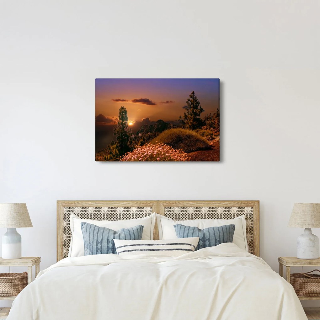 Természet képe naplementekor (90x60 cm)