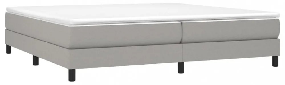 világosszürke szövet rugós ágykeret 200 x 200 cm