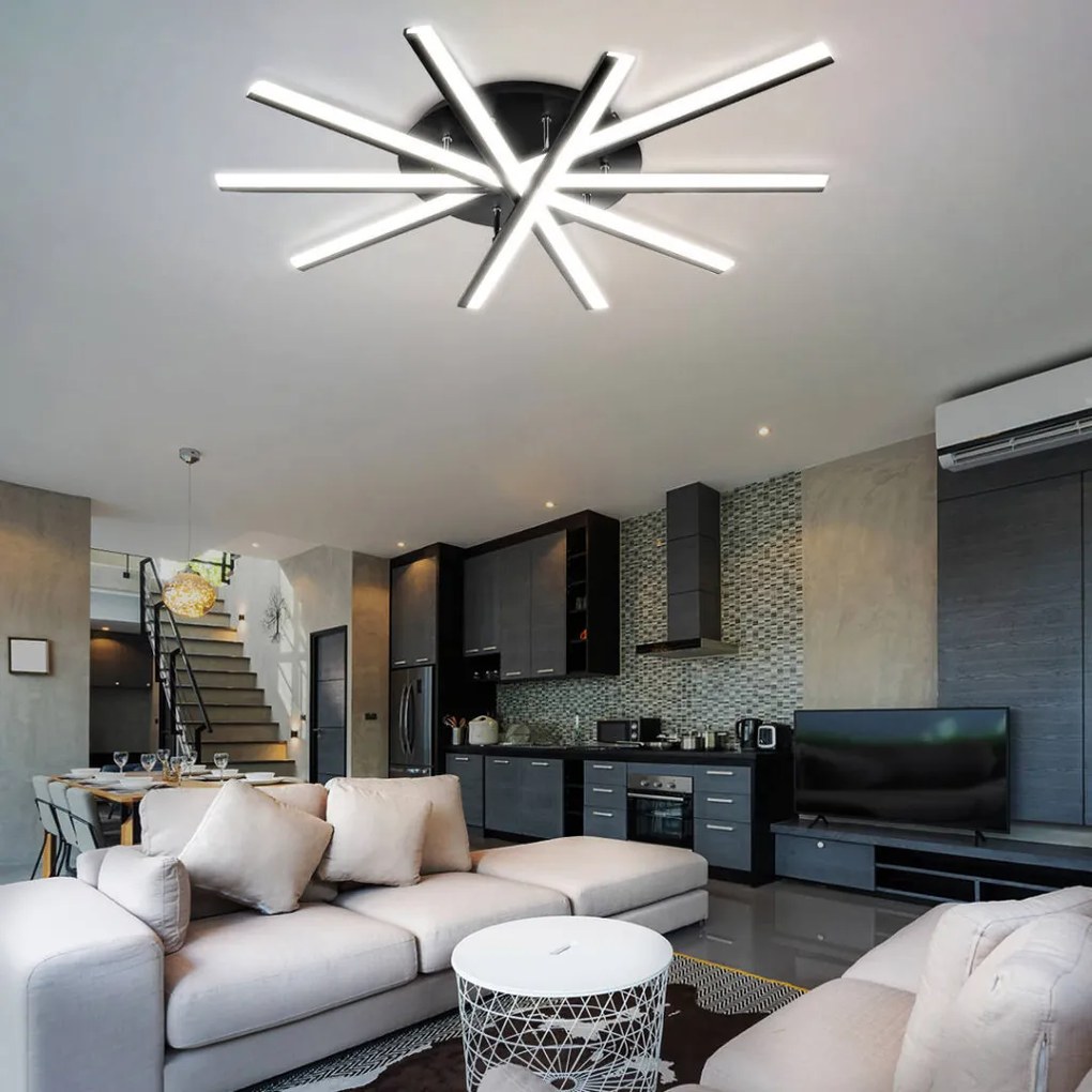 DOMENOLED 405 GWIAZDA Modern LED Mennyezeti Lámpa Fekete LED IP20
