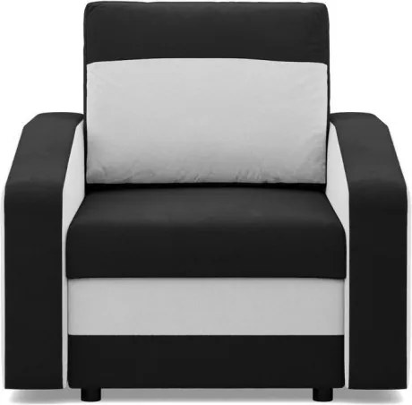 Hewlet fotel, szövet anyag, hab töltet, fekete - fehér