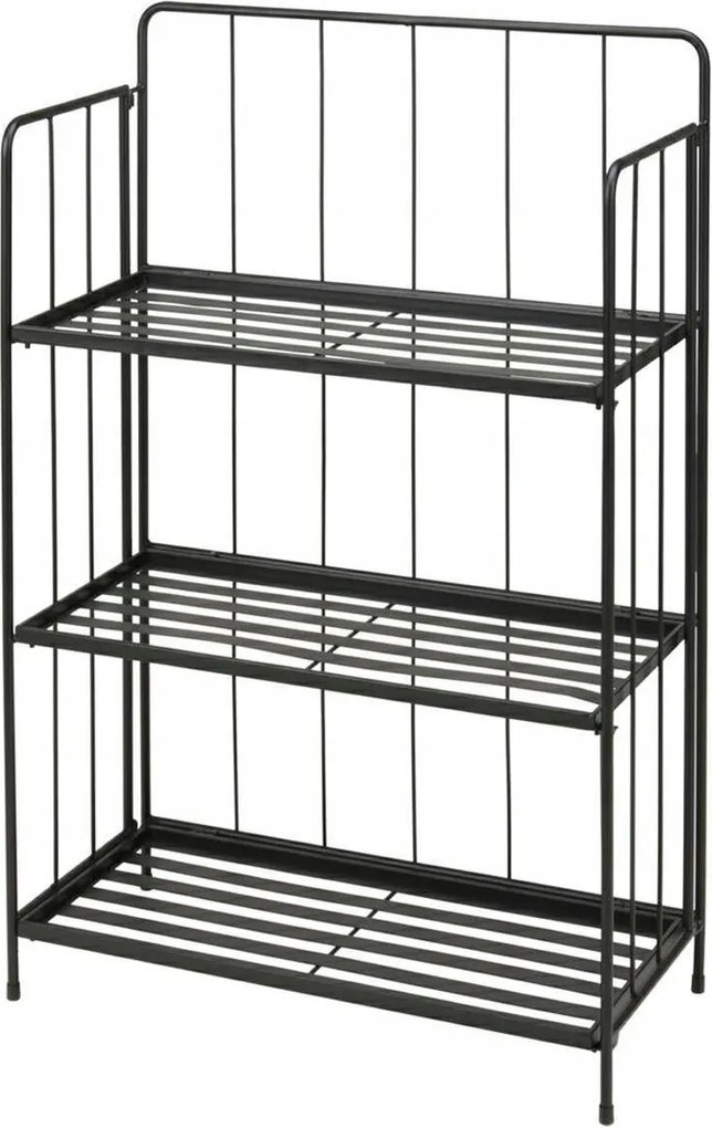 Fém összecsukható könyvespolc 3 polc 90 cm Virágágyás