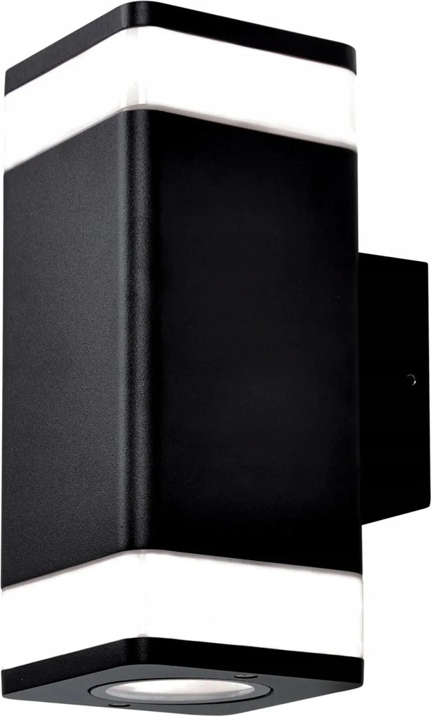 Kaja Temza Kültéri fali lámpa Fekete Dupla 2xGU10 10W IP44