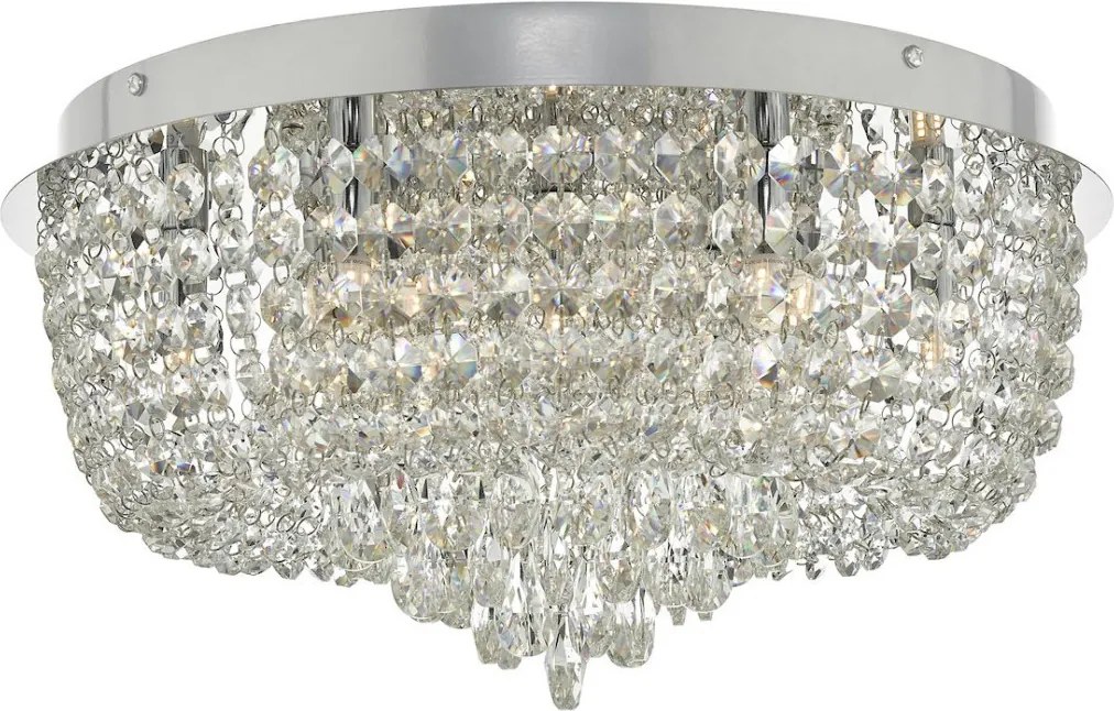 DAR LIGHTING EIT5008 EITAN Kristály Mennyezeti Lámpa Csiszolt Króm G9 IP20