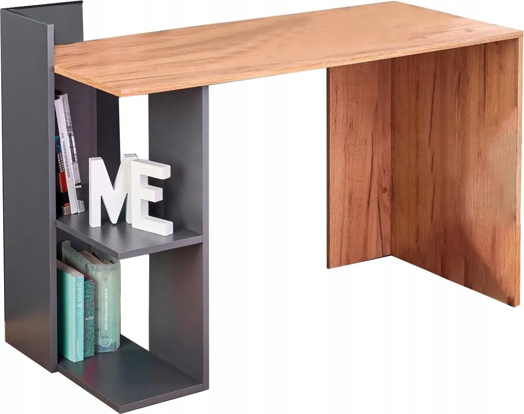 Fino ifjúsági íróasztal wotan tölgy antracit polcok