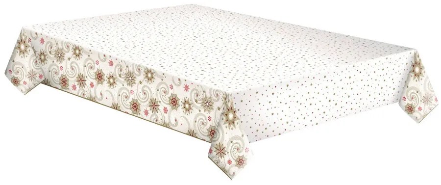 Karácsonyi Gold Stars and Twirls papír asztalterítő 120x180 cm
