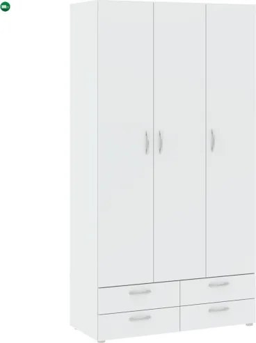 BASIC Gardróbszekrény Fehér Színben 110 cm