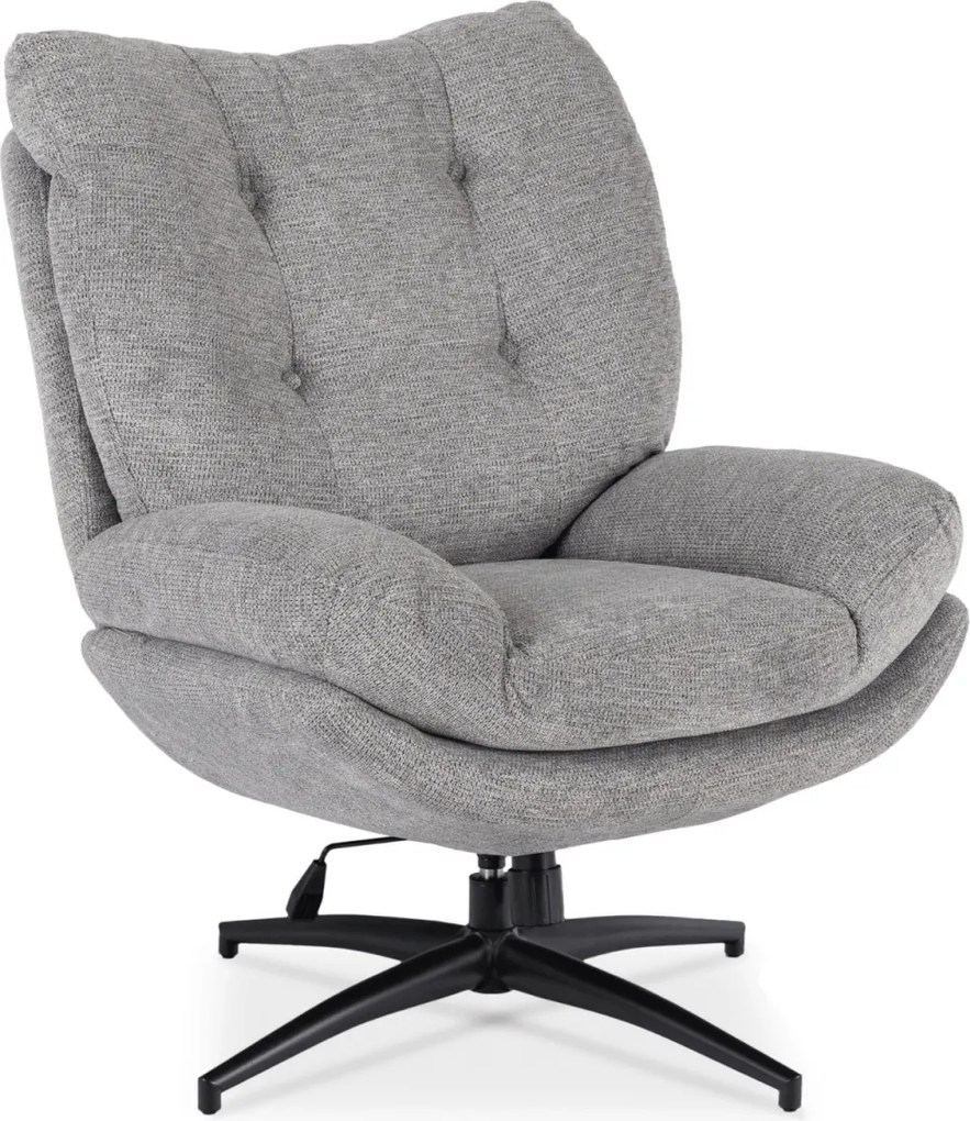 Forgó pihenőfotel lábtartóval szürke, FREMONT