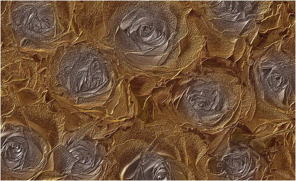 Fotótapéta Ezüst rózsák arany alapon metál elegancia 250x175 +ragasztó