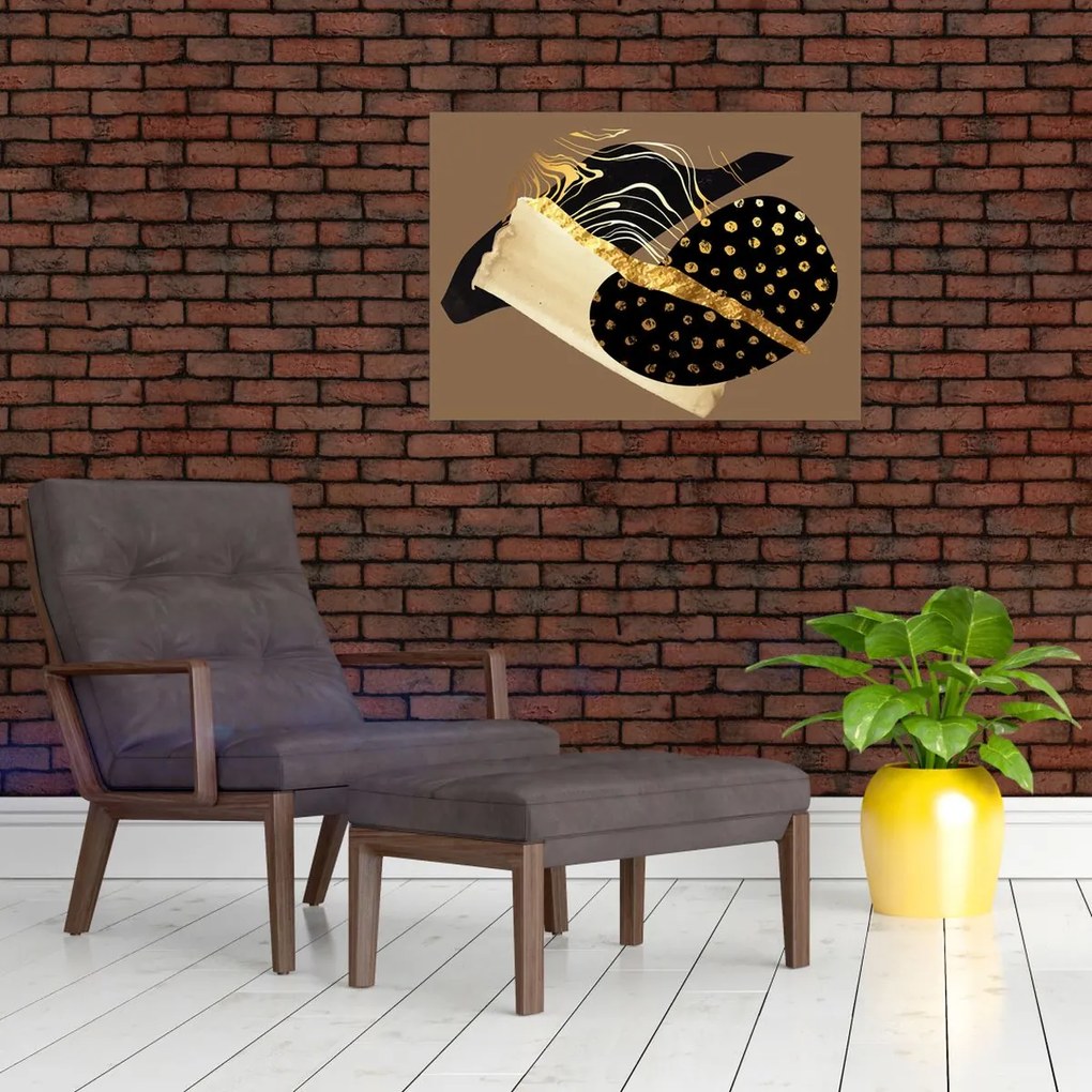 Kép - Absztrakció aranybarna N⁰1 (70x50 cm)